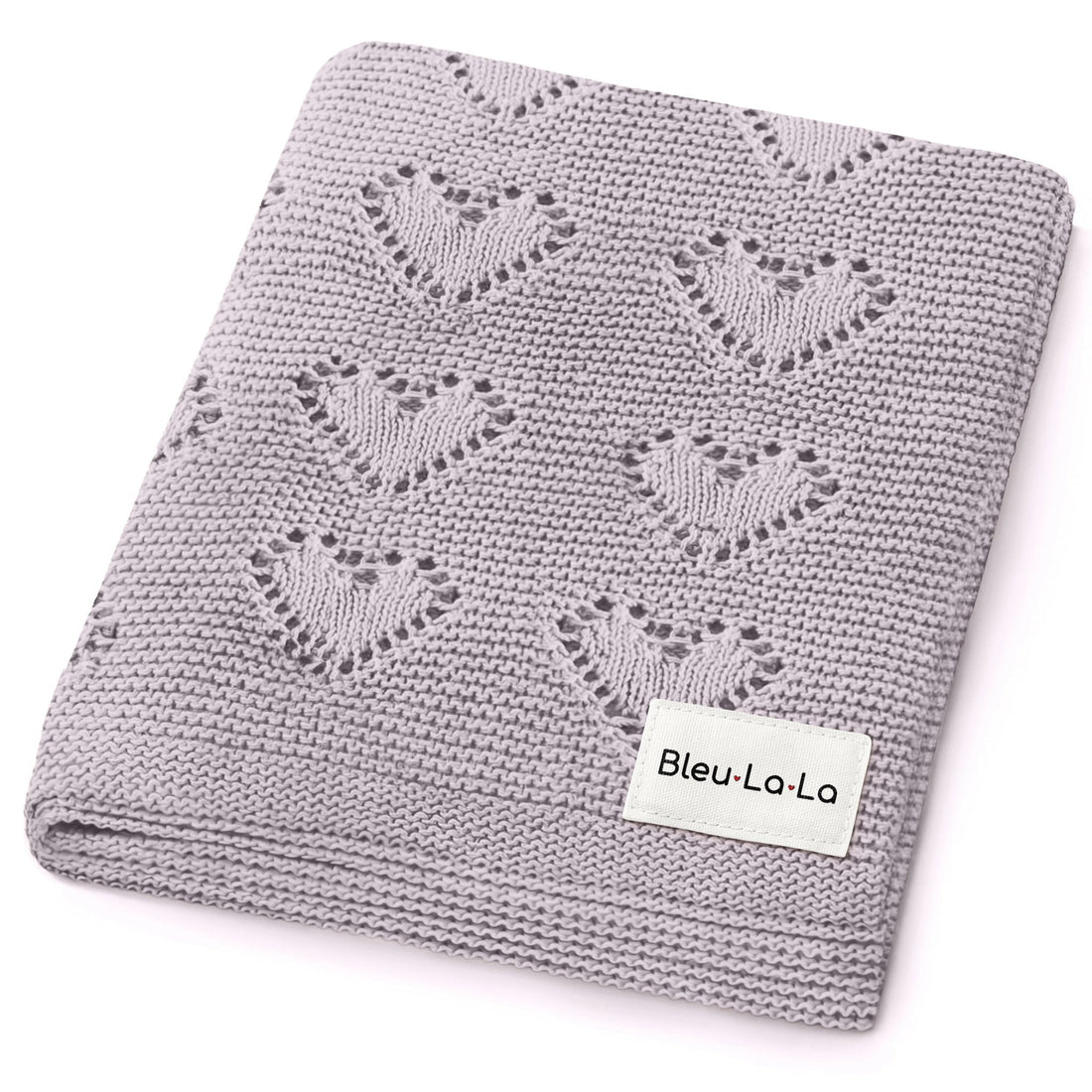 100% Cotton Luxury Knit Heart Swaddle Baby Blanket - Bright House