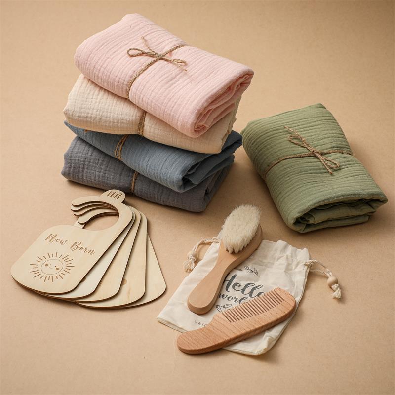 Eco-Friendly Newborn Wooden Baby Bath Set — Gentle Fun for Little Ones