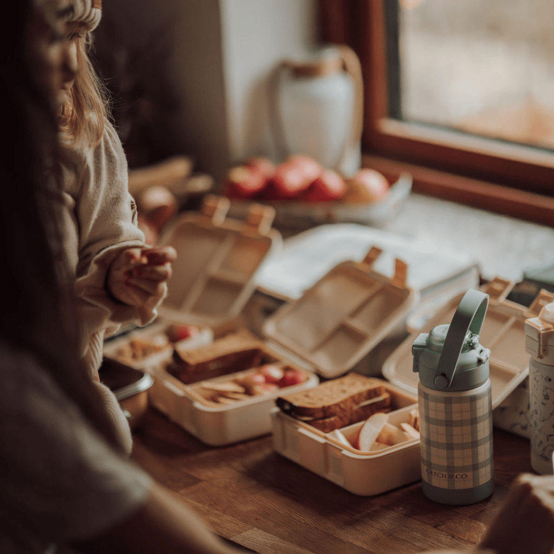 3 Compartment Leakproof Lunchbox | Sienna Gingham - Bright House