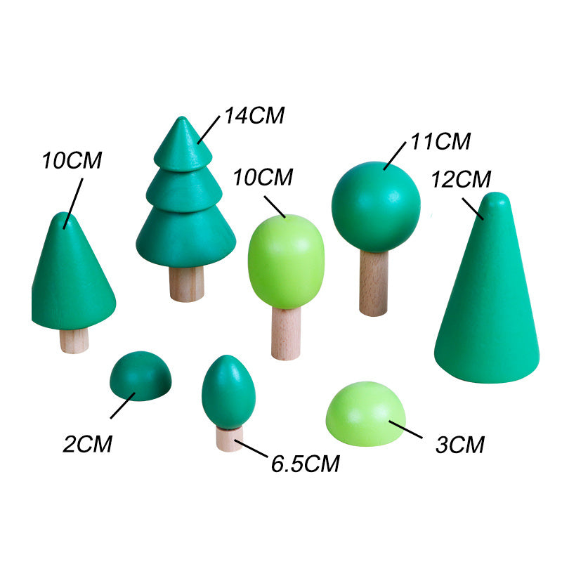 Candywood Wooden Rainbow Building Blocks, Colorful Creativity for Little Hands