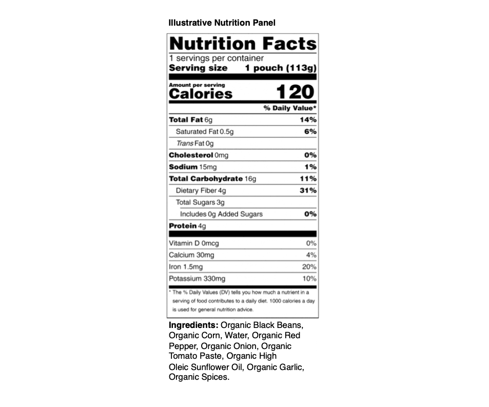 6 Pack of Organic Black Bean and Veggie - Bright House