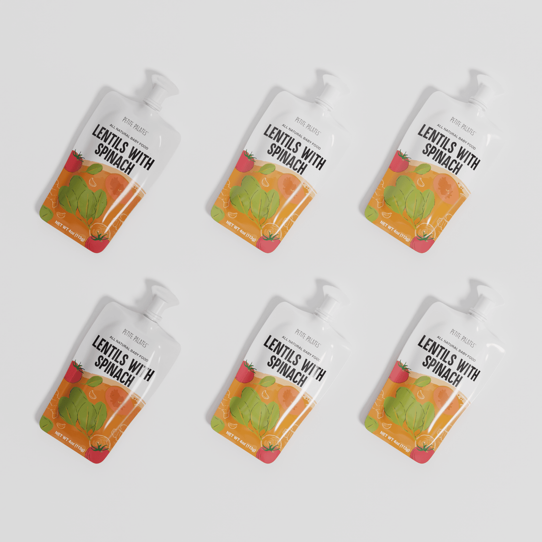 6 Pack of Organic Lentils with Spinach - Bright House