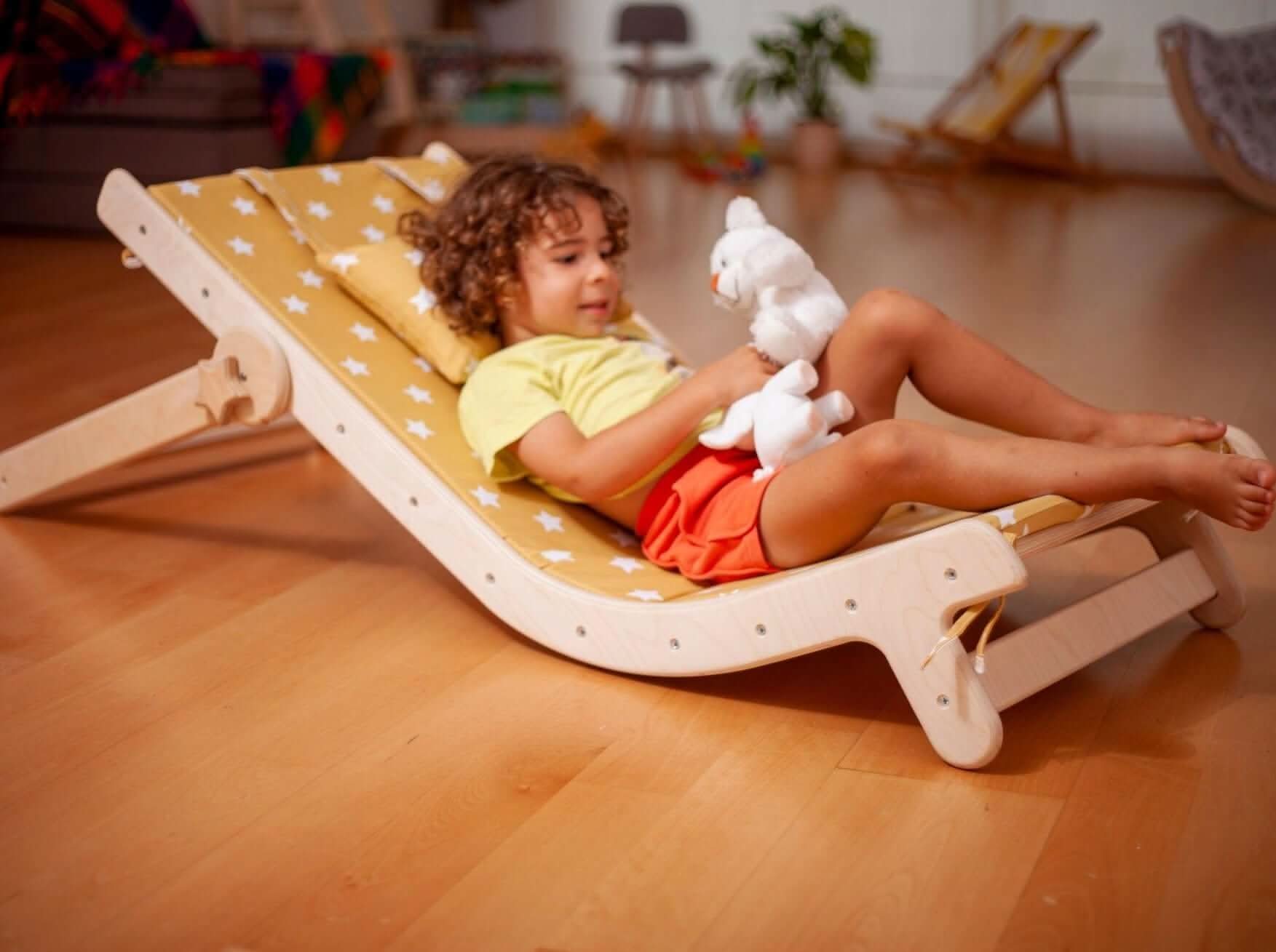 Adjustable Lounge Chair with Comfy Pad for Kids - Bright House