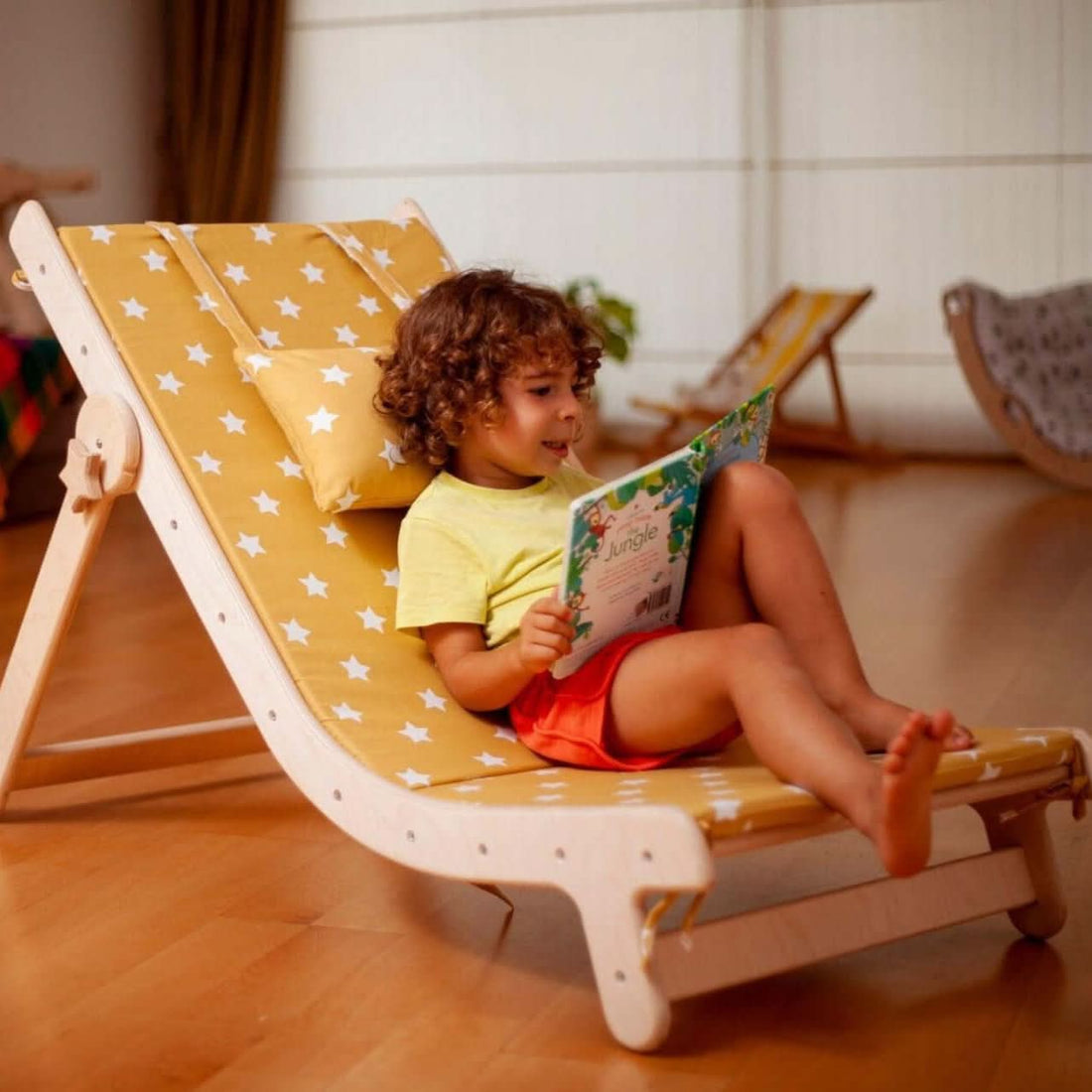 Adjustable Lounge Chair with Comfy Pad for Kids - Bright House