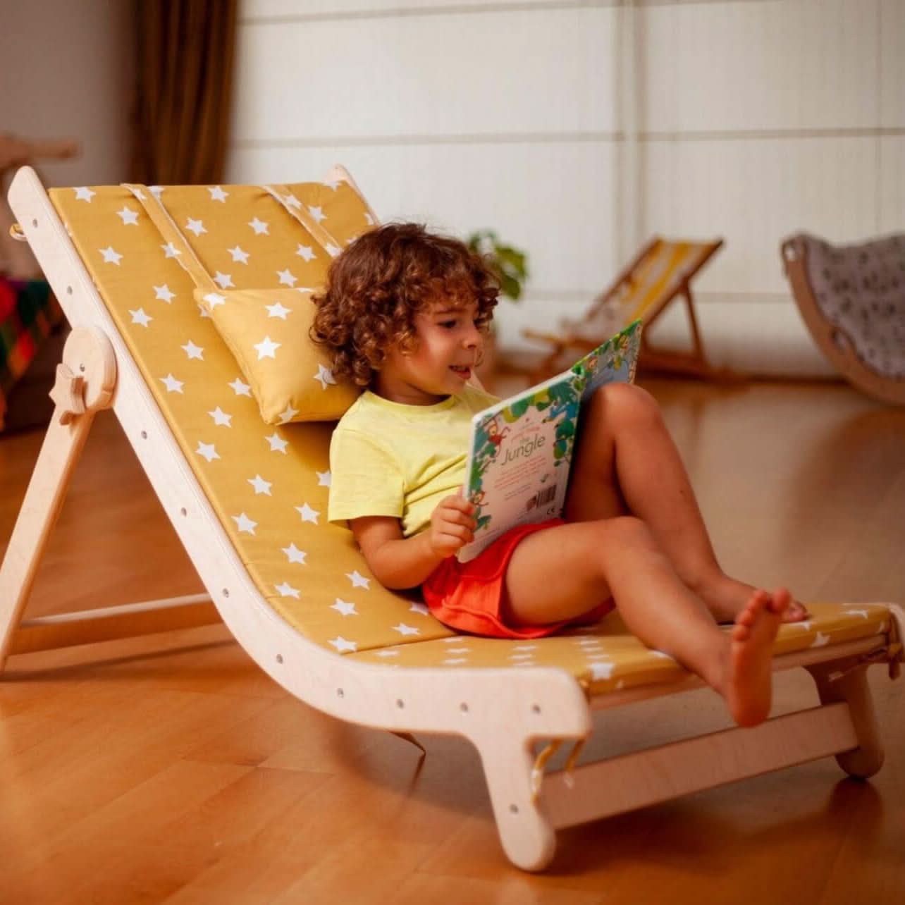 Adjustable Lounge Chair with Comfy Pad for Kids - Bright House