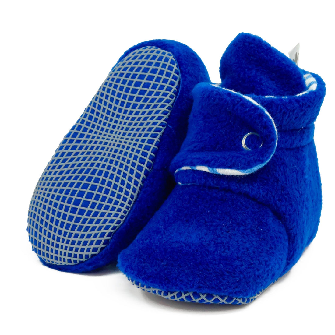 Anti - Slip Sole, Fleece Baby Booties, Newborn Home Booties, Sweat Proof Organic Cotton Lining, Navy Blue - Bright House