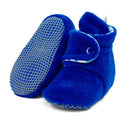 Anti - Slip Sole, Fleece Baby Booties, Newborn Home Booties, Sweat Proof Organic Cotton Lining, Navy Blue - Bright House