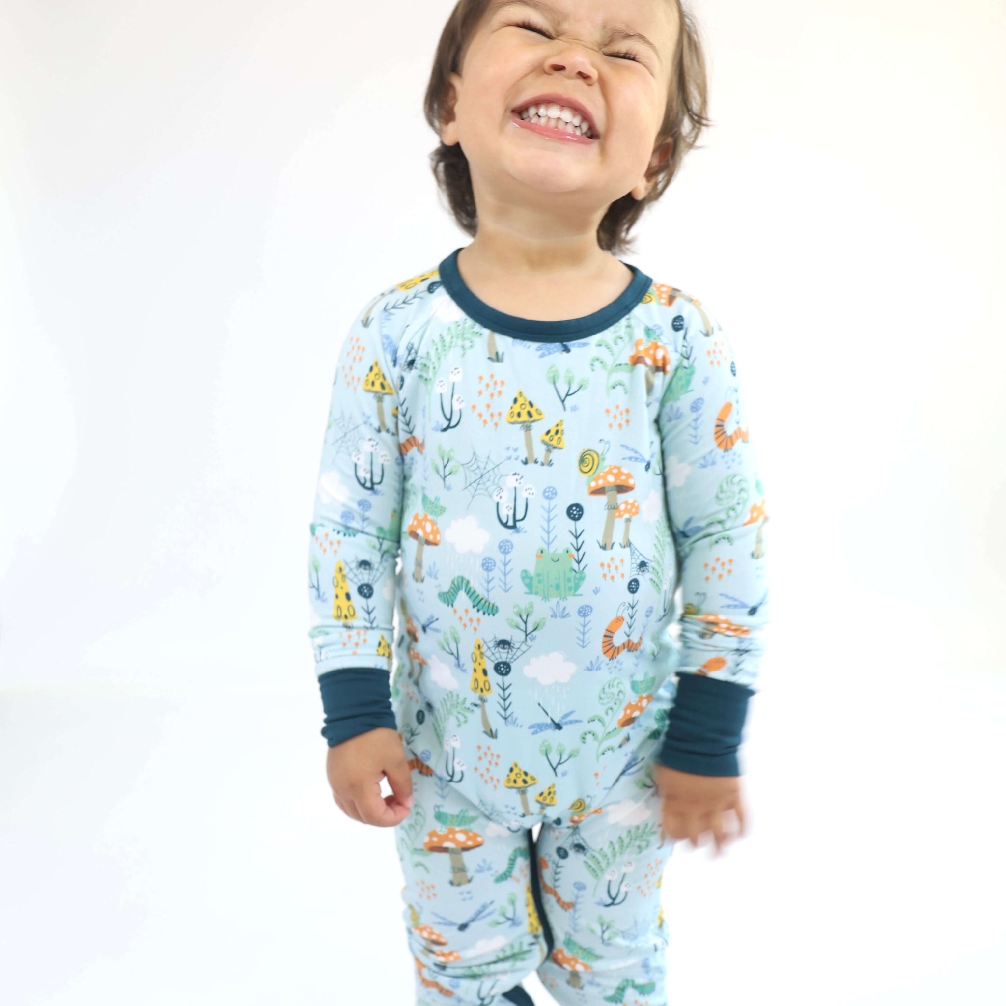 Bamboo Crescent Zipp Jammies - Critter Hollow