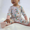 Bamboo Crescent Zipp Jammies - Fern - Bright House