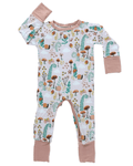 Bamboo Crescent Zipp Jammies - Fern - Bright House