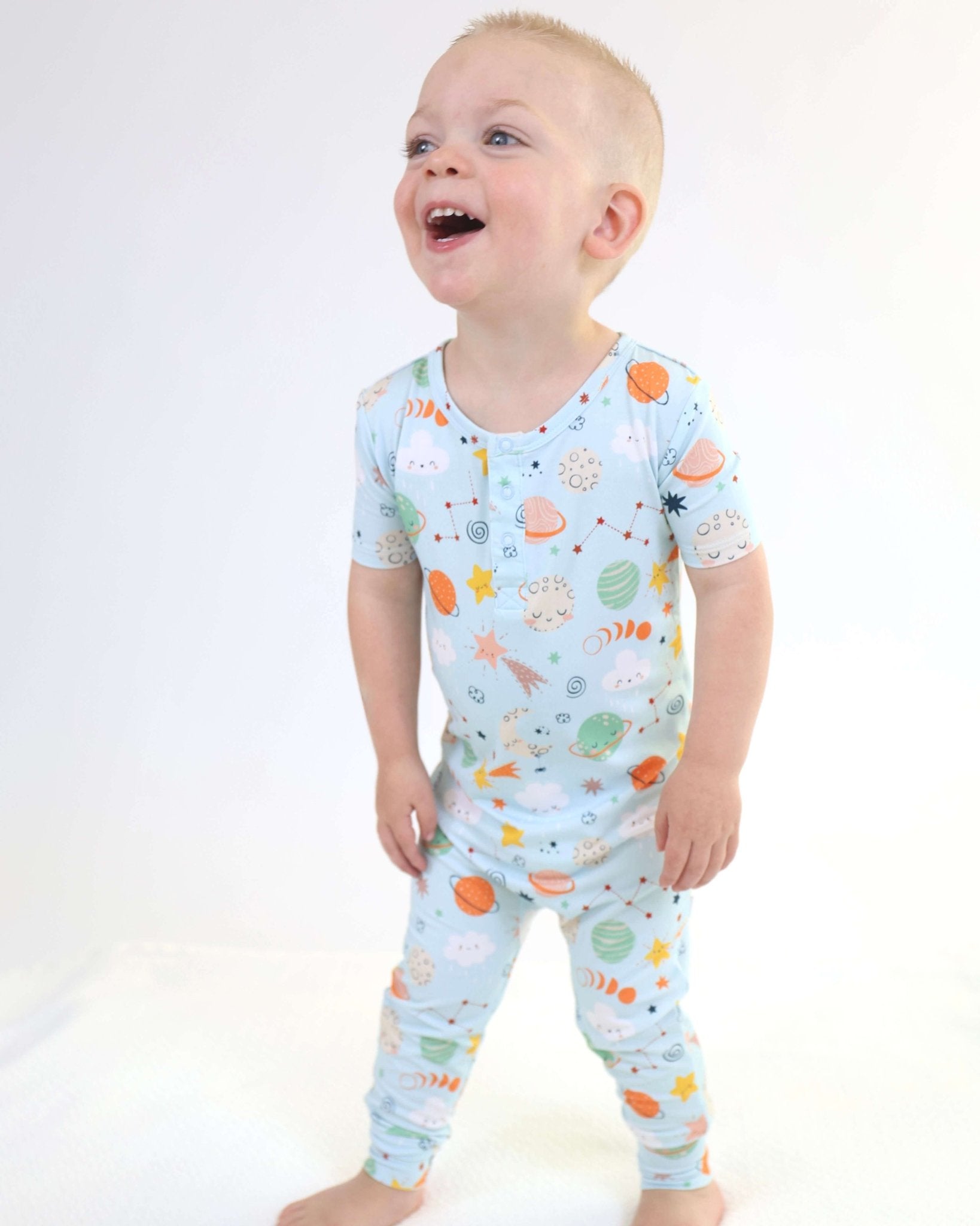 Bamboo Pull Up Romper - Cosmic - Bright House