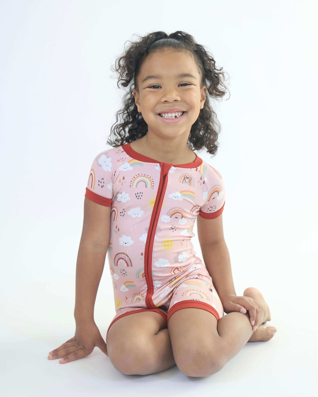 Bamboo Short Romper - Rainnbow - Bright House