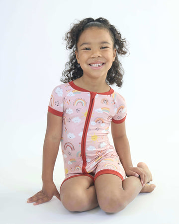 Bamboo Short Romper - Rainnbow - Bright House