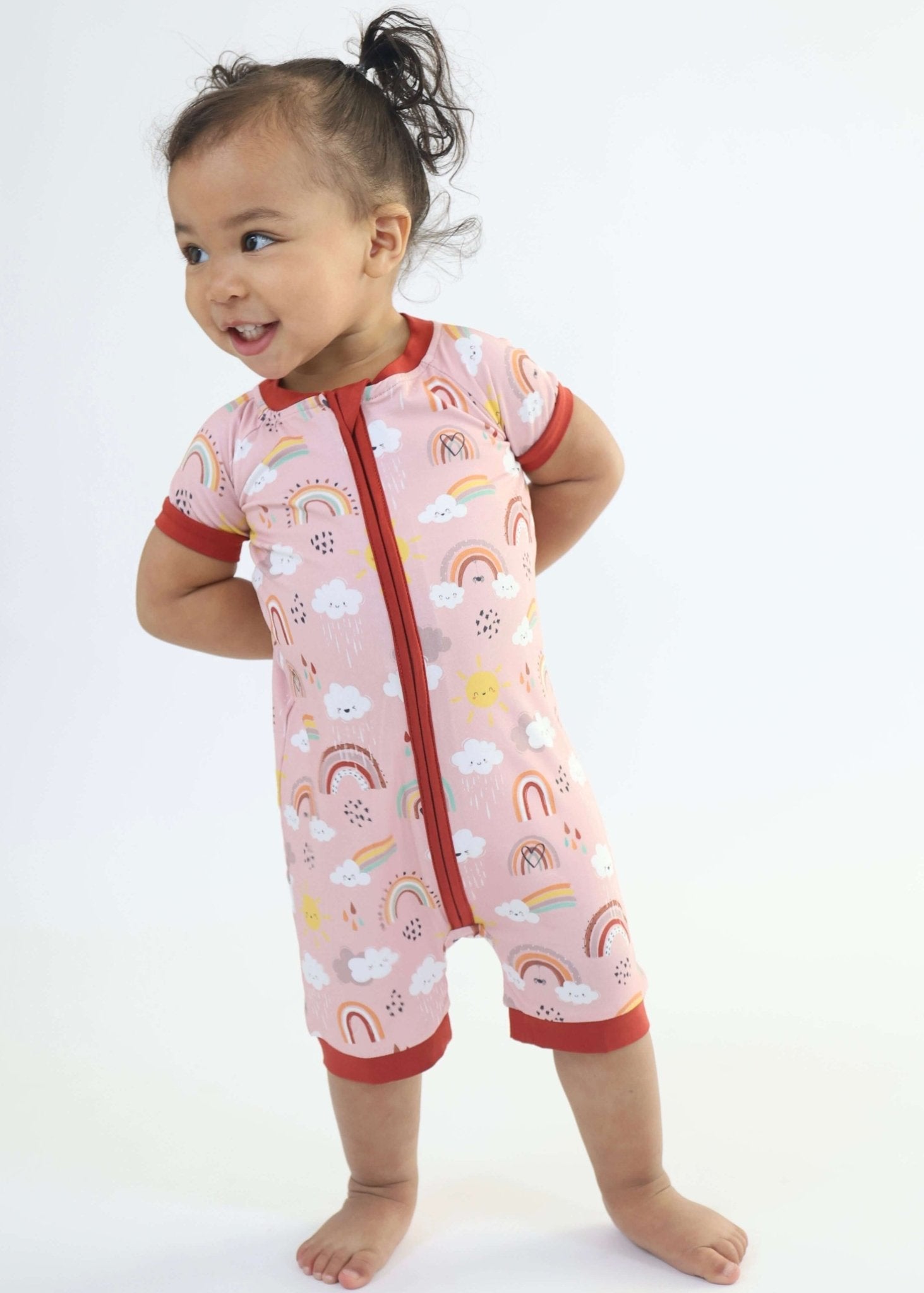 Bamboo Short Romper - Rainnbow - Bright House