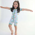 Bamboo Short Zipp Romper - Cosmic - Bright House