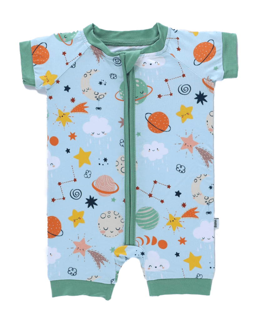 Bamboo Short Zipp Romper - Cosmic - Bright House
