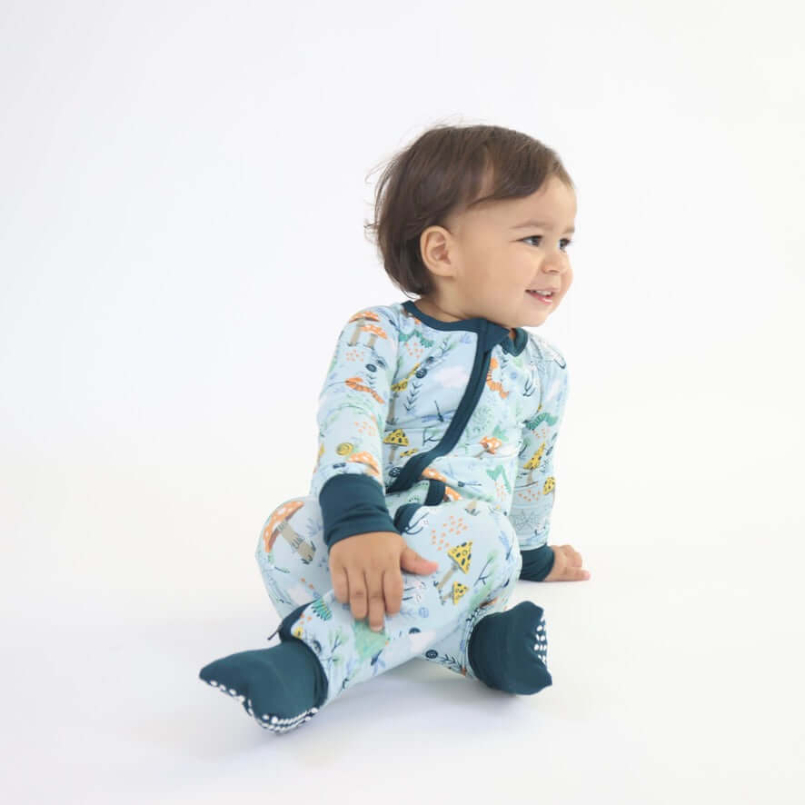 Bamboo Zipp Jammies - Critter Hollow - Bright House