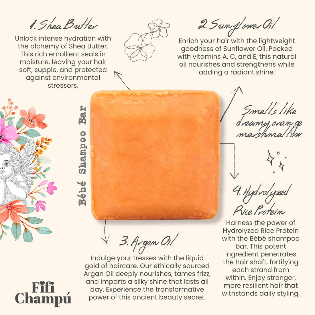 Bébé Shampoo Bar: Gentle, Protein - Rich Care for Sensitive Scalps and Fine Hair - Bright House
