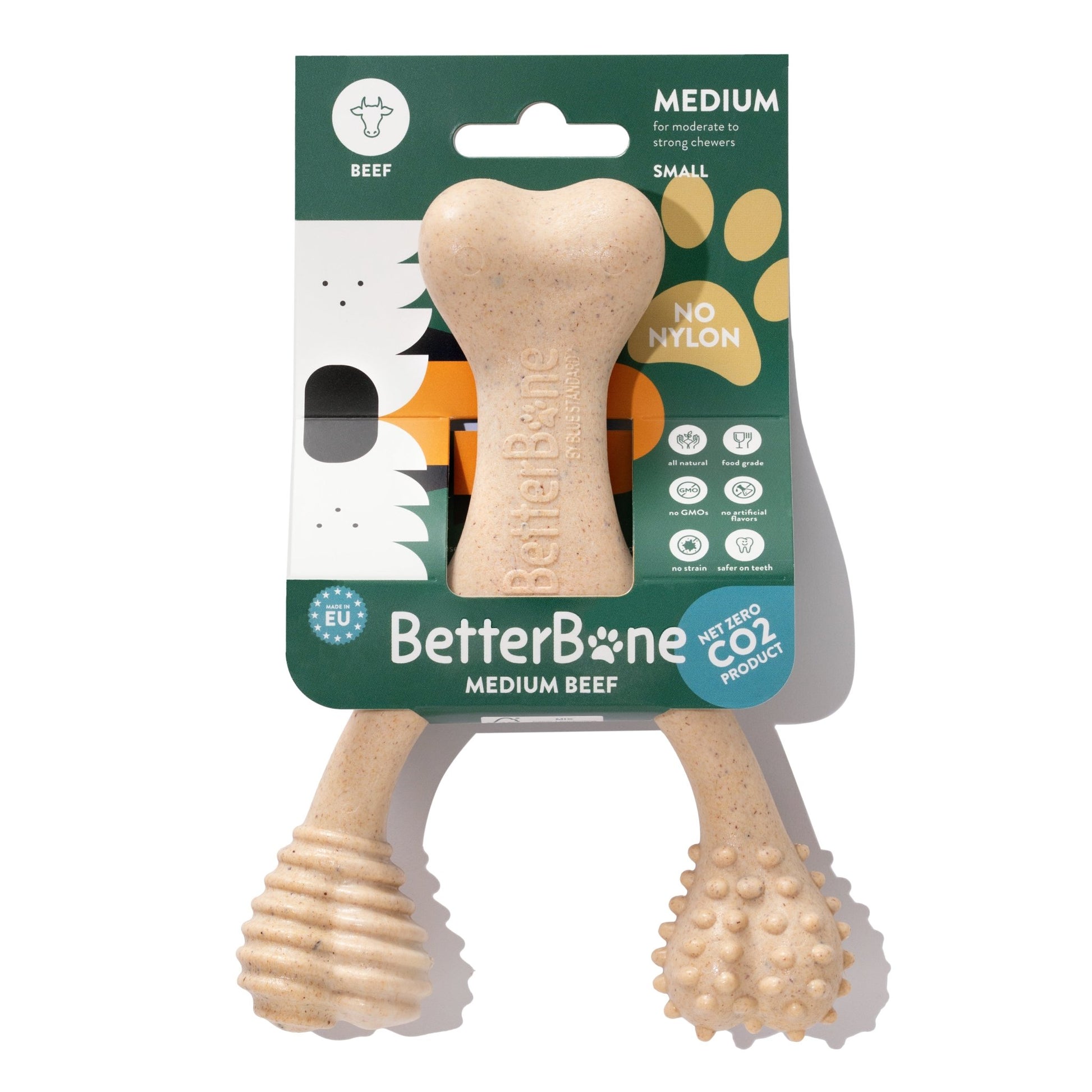 BetterBone MEDIUM Durability CHEW TOY: Perfect Chew for Everyday Chewers | Natural Ingredients, Eco - Friendly, Non - Toxic - Bright House