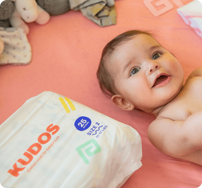 Diaper Box | 100% Cotton - Lined TCF Diapers Size 1 - 6 | Kudos - Bright House