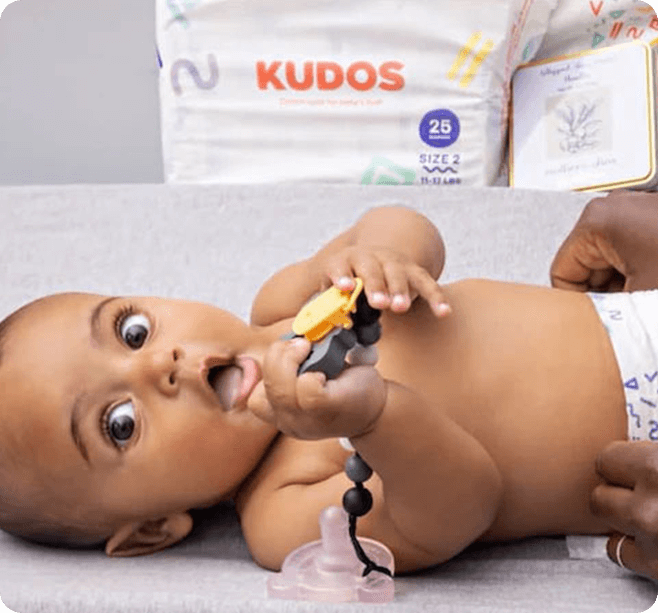 Diaper Box & Wipes Bundle | 100% Cotton - Lined TCF Diapers Size 1 - 6 | Kudos - Bright House