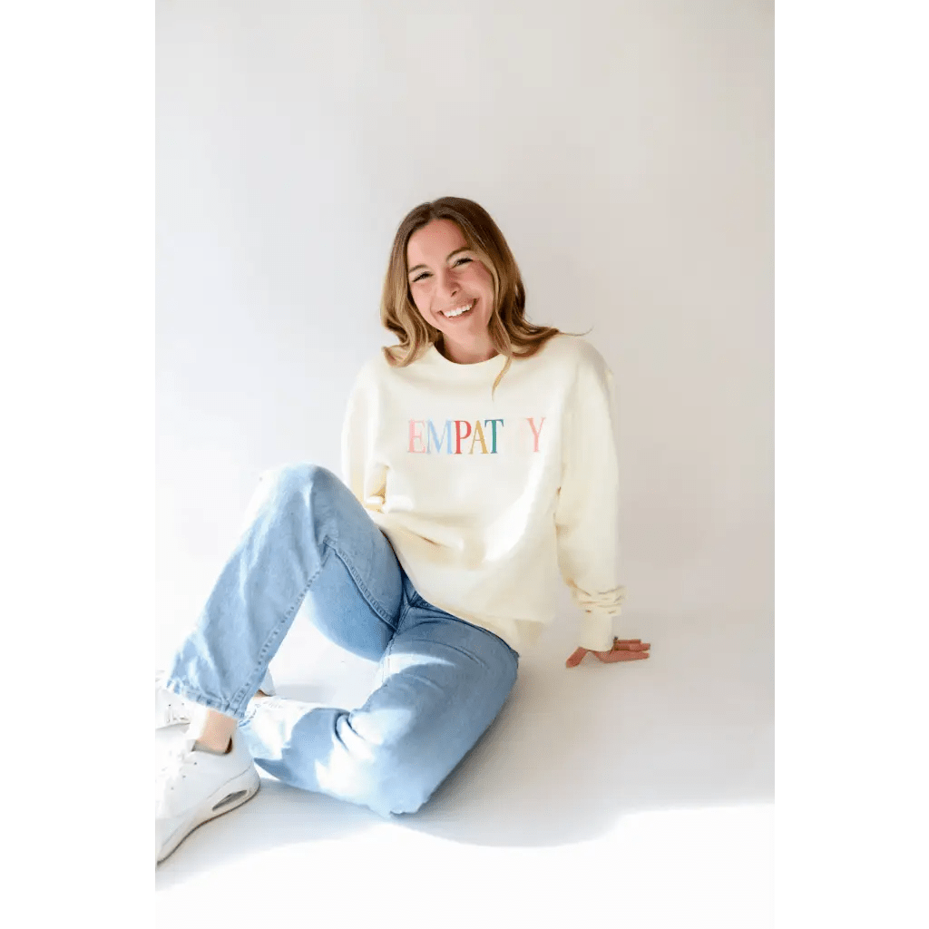 Empathy Oversized Crewneck Sweatshirt - Bright House