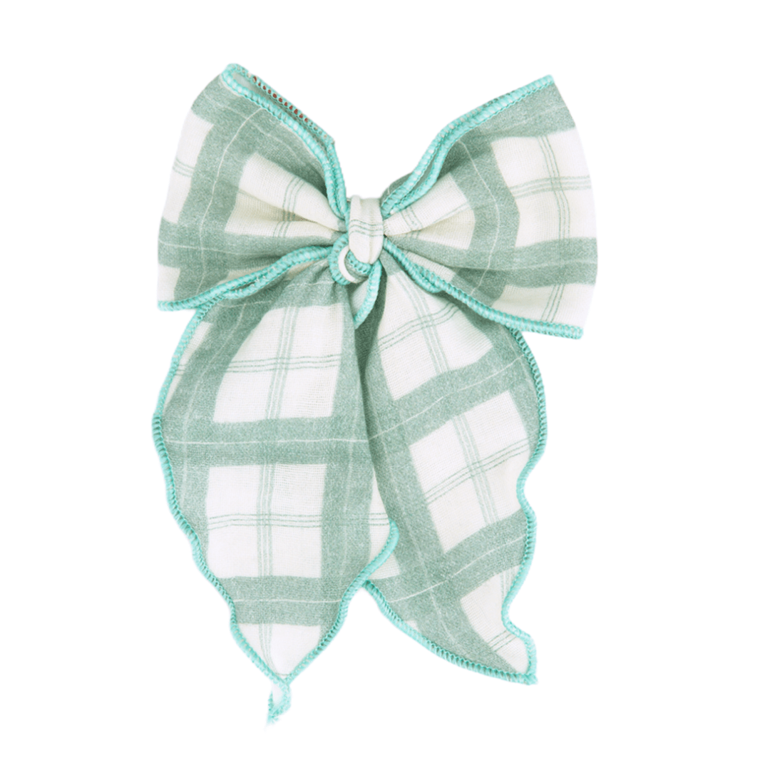 Fable Bow | Mid Size | Fern Plaid - Bright House