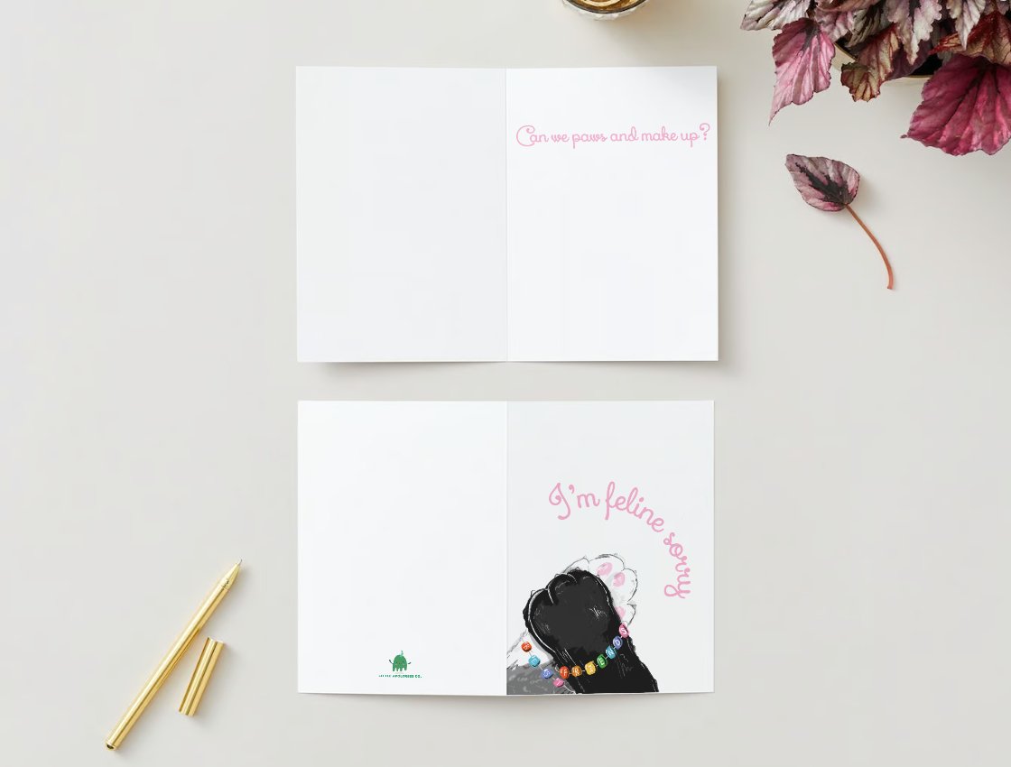 Feline Sorry | Apology Cards for Social Emotions Development - Little Nest Community