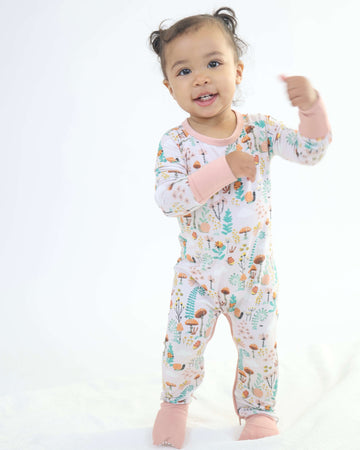 Bamboo Crescent Zipp Jammies - Fern