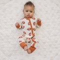 Football Print Bamboo Zippy Romper - Bright House
