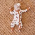 Football Print Bamboo Zippy Romper - Bright House