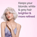 FRAMESI Color Lover Dynamic Blonde Purple Shampoo, Sulfate Free Shampoo, Color Treated Hai 16.9 Ozr - Bright House