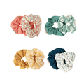 Hair Scrunchies Set of 2 | Organic Cotton | Fern Plaid - Bright House