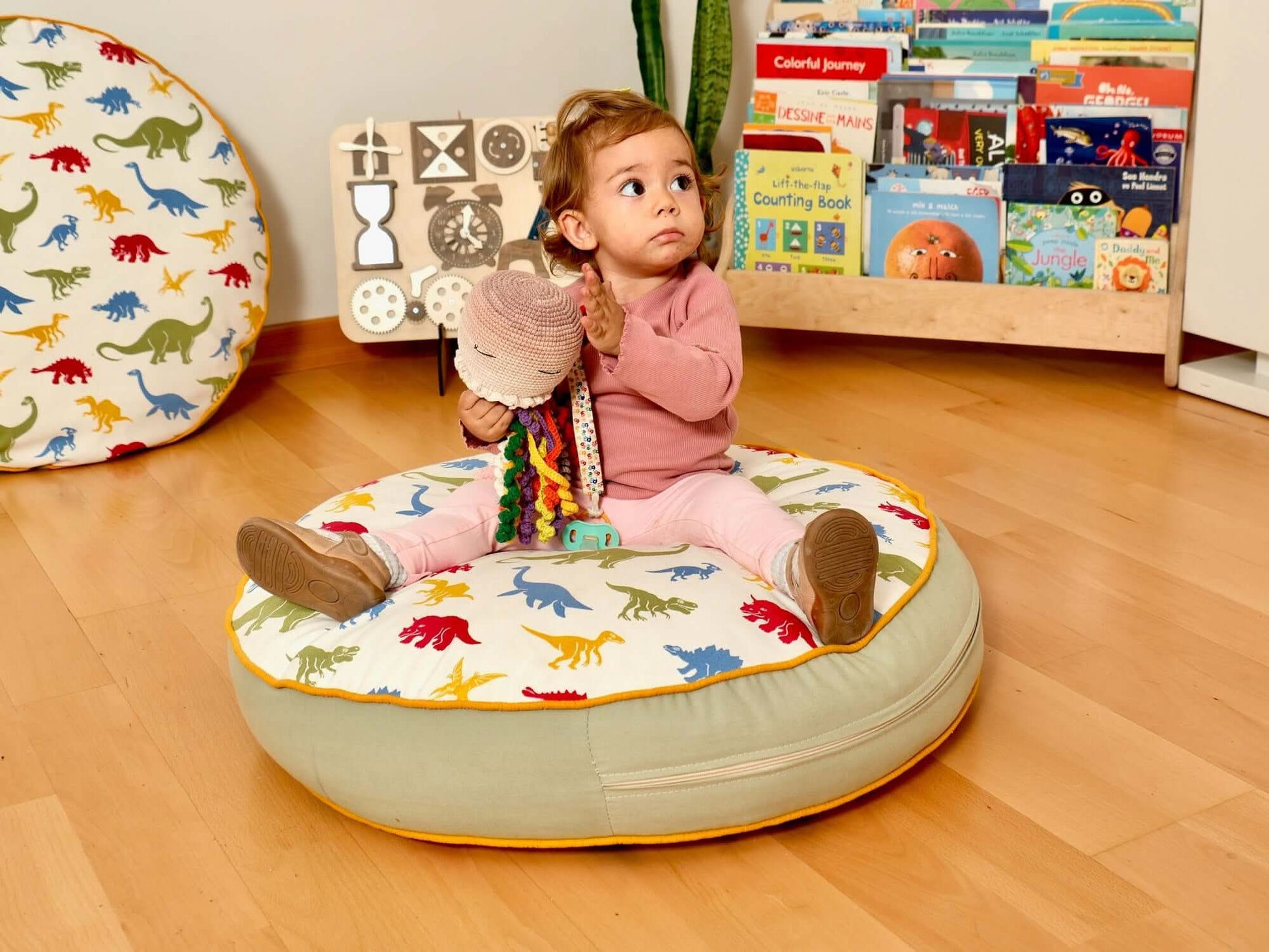 Kids Floor Pillow Montessori Play Mat Large Toddler Cushion - Bright House