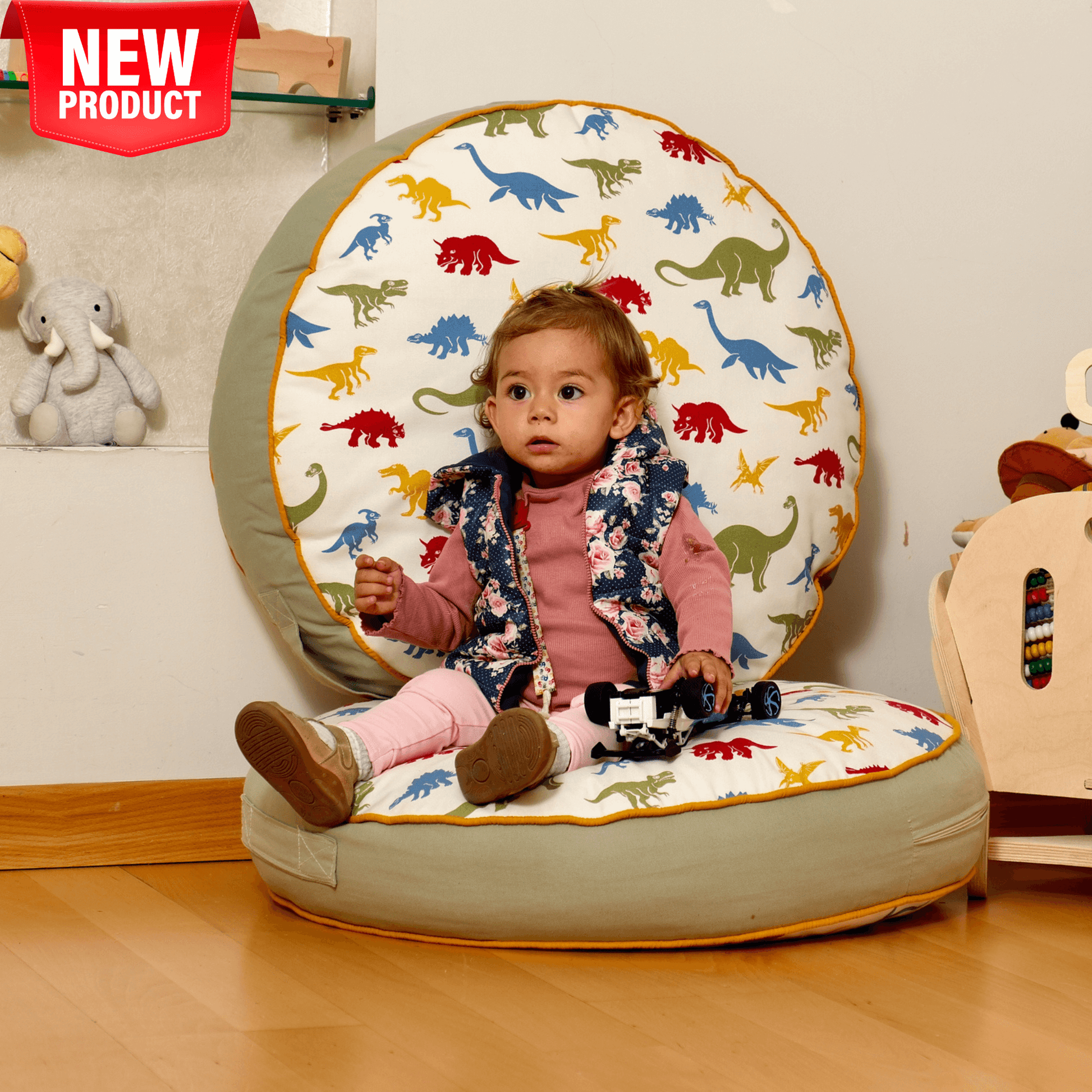 Kids Floor Pillow Montessori Play Mat Large Toddler Cushion - Bright House