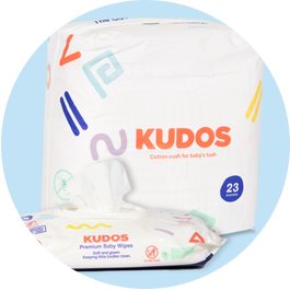 Diaper Box & Wipes Bundle | 100% Cotton-Lined TCF Diapers Size 1-6 | Kudos