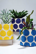 Large Circles Round Bin/Canvas Planter - Bright House