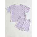 Lavender Checker Short Set in Soft Bamboo Blend - Bright House