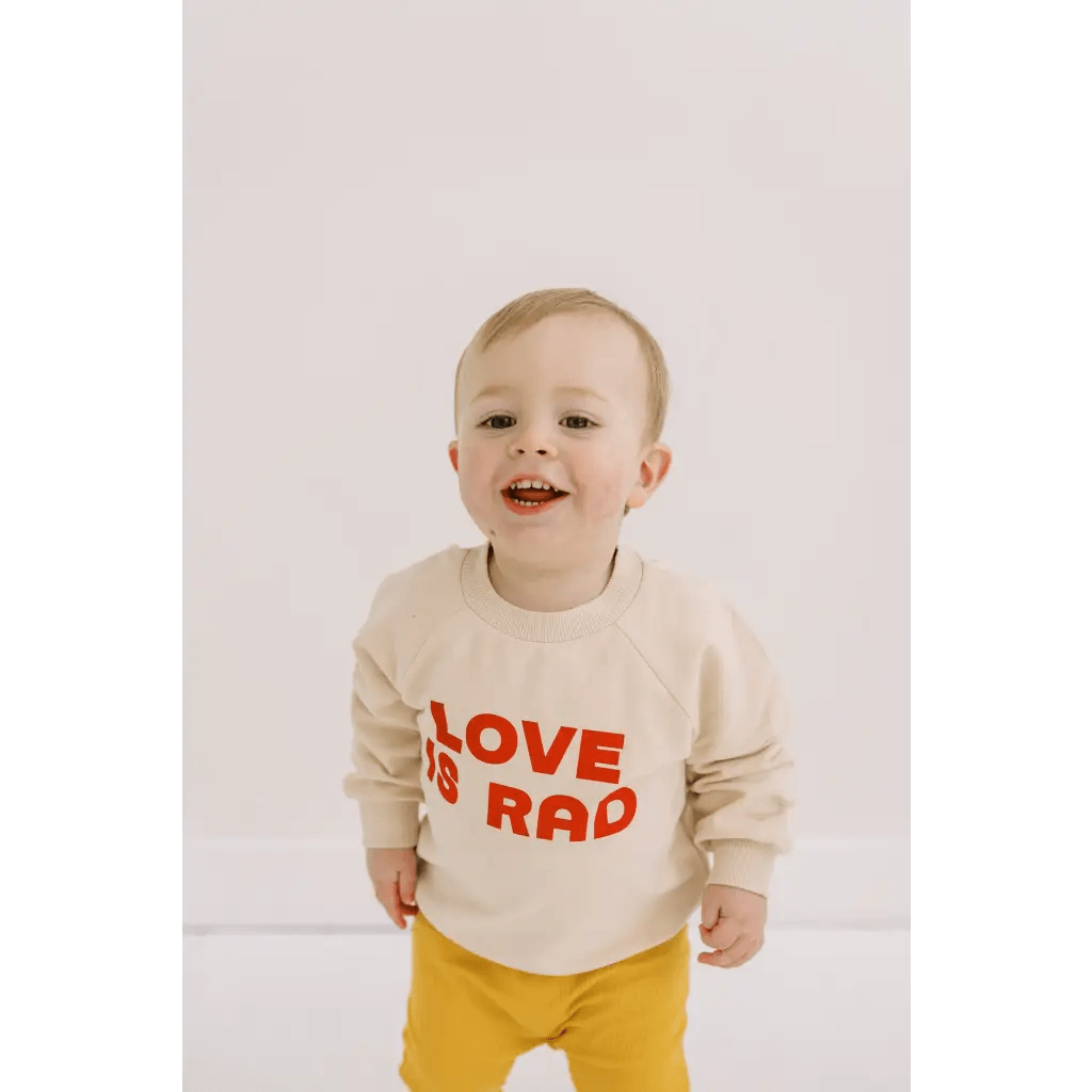 Love is Rad Baby Pullover Sweatshirt - Bright House