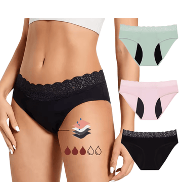 LunaLuxe Lace Period Briefs - Bright House