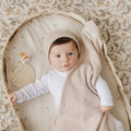 Luxe Collection 100% Organic Cotton Luxury Knit Baby Blanket + Hat Set with Gift Box - Bright House