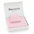 Luxe Collection 100% Organic Cotton Luxury Knit Baby Blanket + Hat Set with Gift Box - Bright House