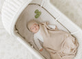 Luxe Collection 100% Organic Cotton Luxury Knit Baby Blanket + Hat Set with Gift Box - Bright House