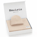 Luxe Collection 100% Organic Cotton Luxury Knit Baby Blanket + Hat Set with Gift Box - Bright House