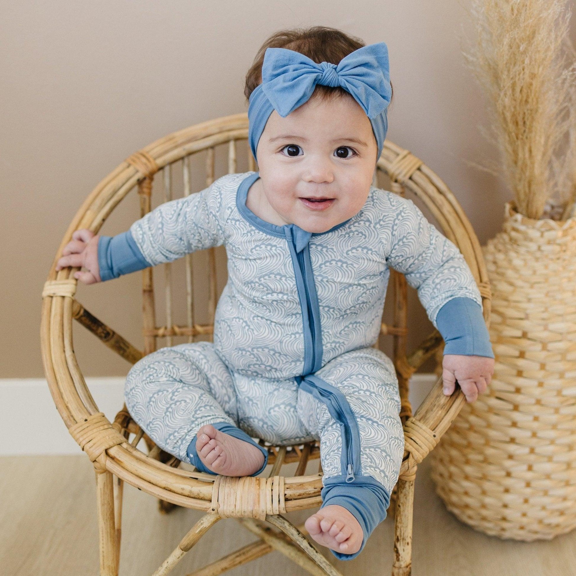 Making Waves Bamboo Zippy Romper - Bright House
