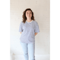 Mary Striped Drop Shoulder Tee - Bright House