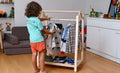 Montessori Wooden Wardrobe Set: Ideal Child Clothing Organizer - Bright House