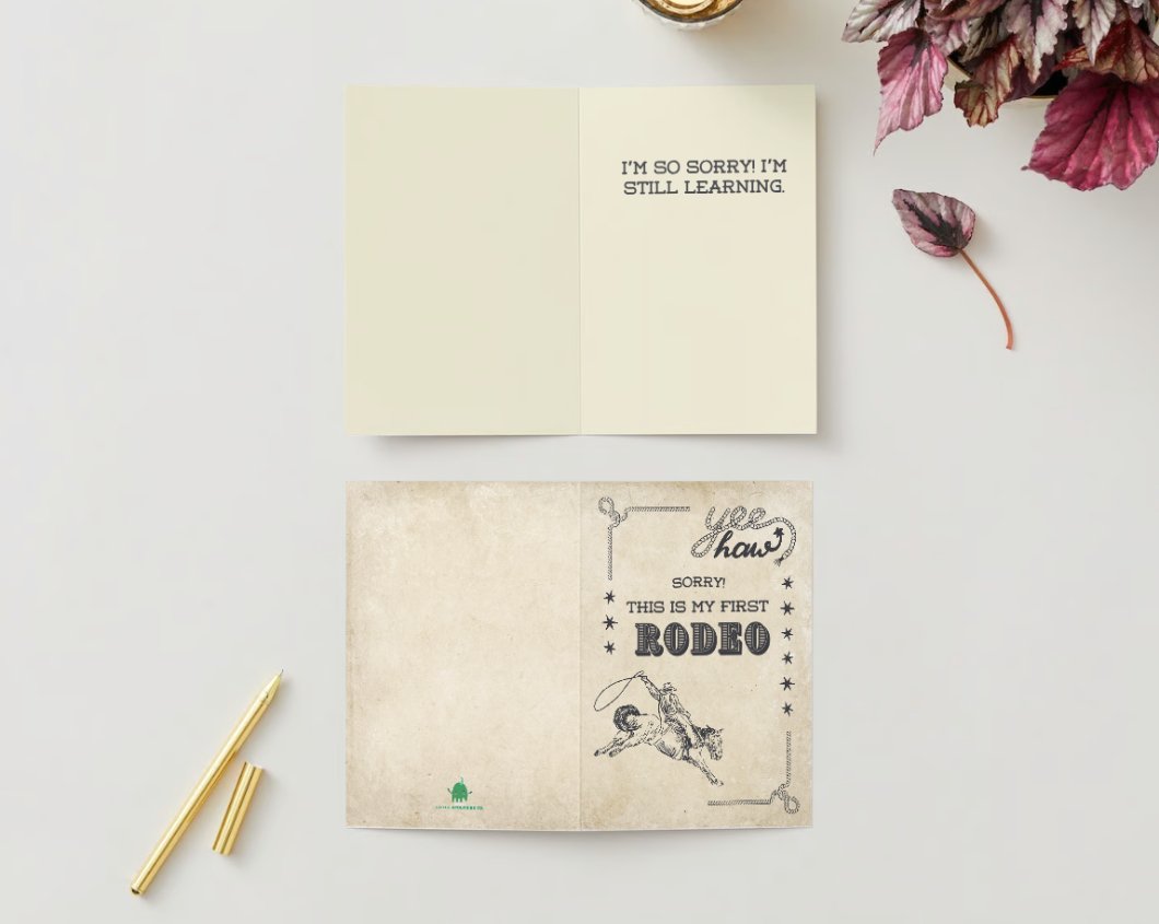 My First Rodeo | Best Apology Cards for Toddler Mistakes - Little Nest Community