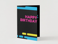 Neon Glow Happy Birthday Card - Little Nest Community