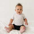 Neutral Checkered Bamboo Tee *Sizes 3/6m & sz 6 left - Bright House